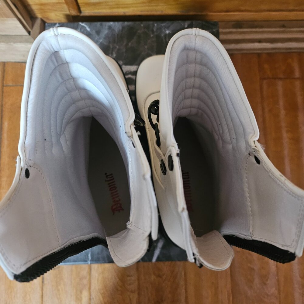 LIKE NEW DEMONIA Kera-130 White Platform Boots - Picture 7 of 8